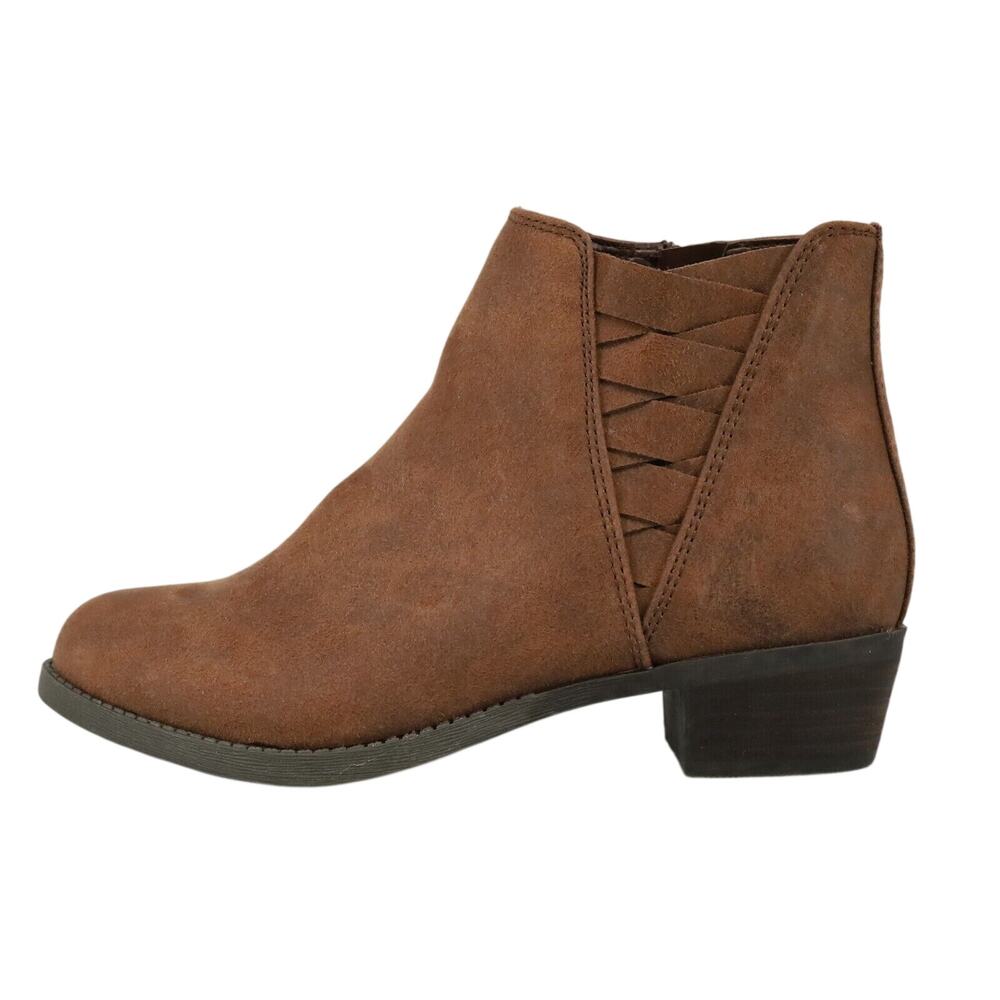 Carlos Santana Boots Womens 5.5 M Brown Faux Suede Booties Side Zip Heels New - Picture 13 of 13